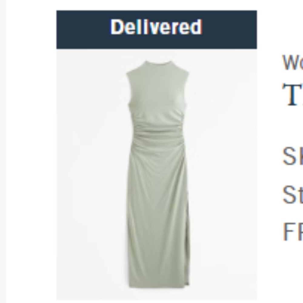NWOT XXL The A&F Paloma Maxi Dress - Frosty Olive Modal - Picture 8 of 10